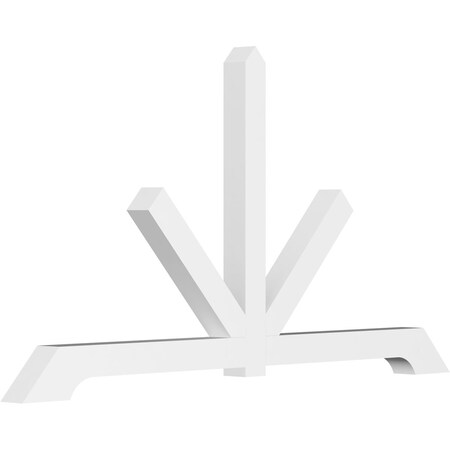 Ekena Millwork Vanguard Architectural Grade PVC Gable Bracket, 84"W x 45 1/2"H x 4"D x 4"F, 13/12 Pitch GBP084X46X0404VAN00
